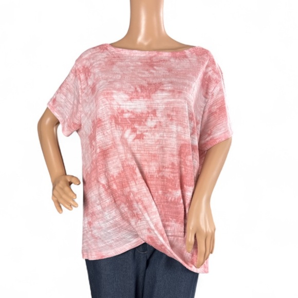 Hope & Harlow Pink Tie-Dye Women's Top size XL - Picture 1 of 6